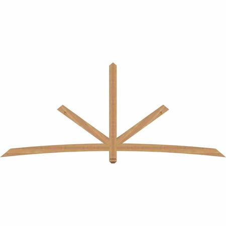 Ekena Millwork Alberta Timber Gable Bracket, Western Red Cedar, 108"W x 45"H x 3 1/2"D x 3 1/2"F, 10/12 Pitch GBW108X45X0404ALB00SWR